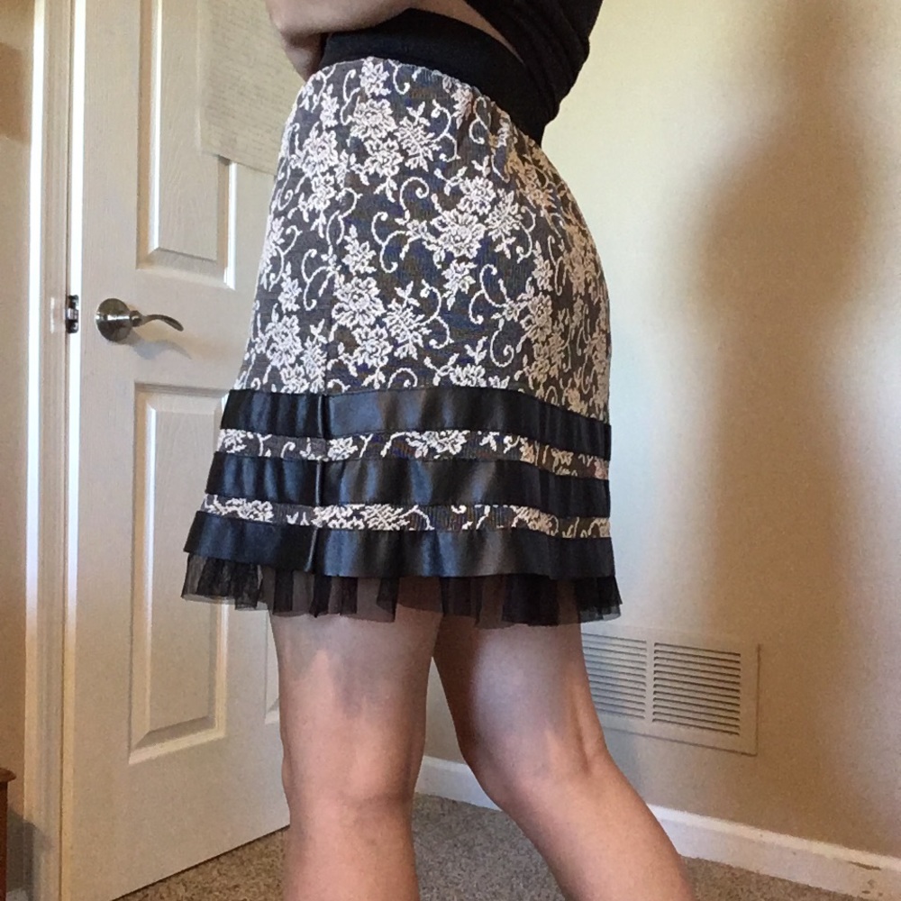 floral short formal skirt